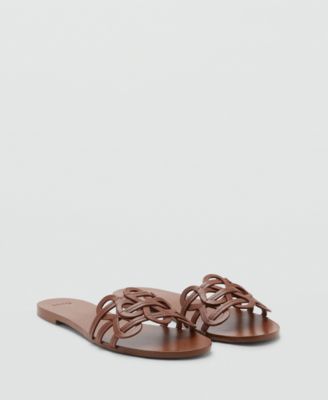Women's Intertwined Strap Leather Sandals