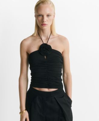 MANGO - Women's Floral Halter Top