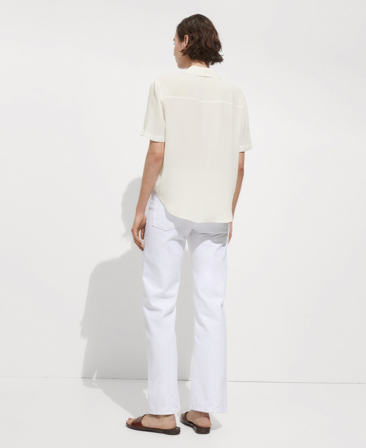 Mango Women's Short Sleeve Shirt In White