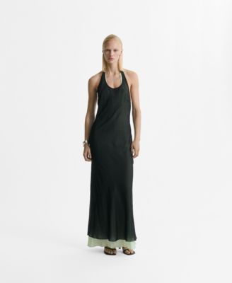 MANGO - Women's Semi-Transparent Combination Dress