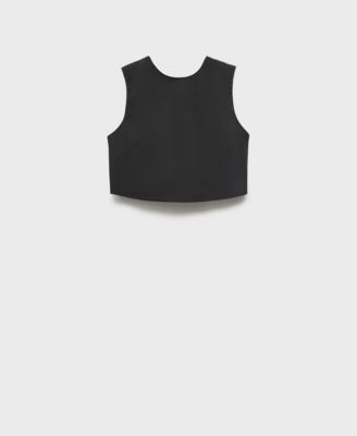 Women's Back Bowtie Crop Top