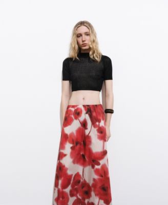 Women's Floral Midi Skirt