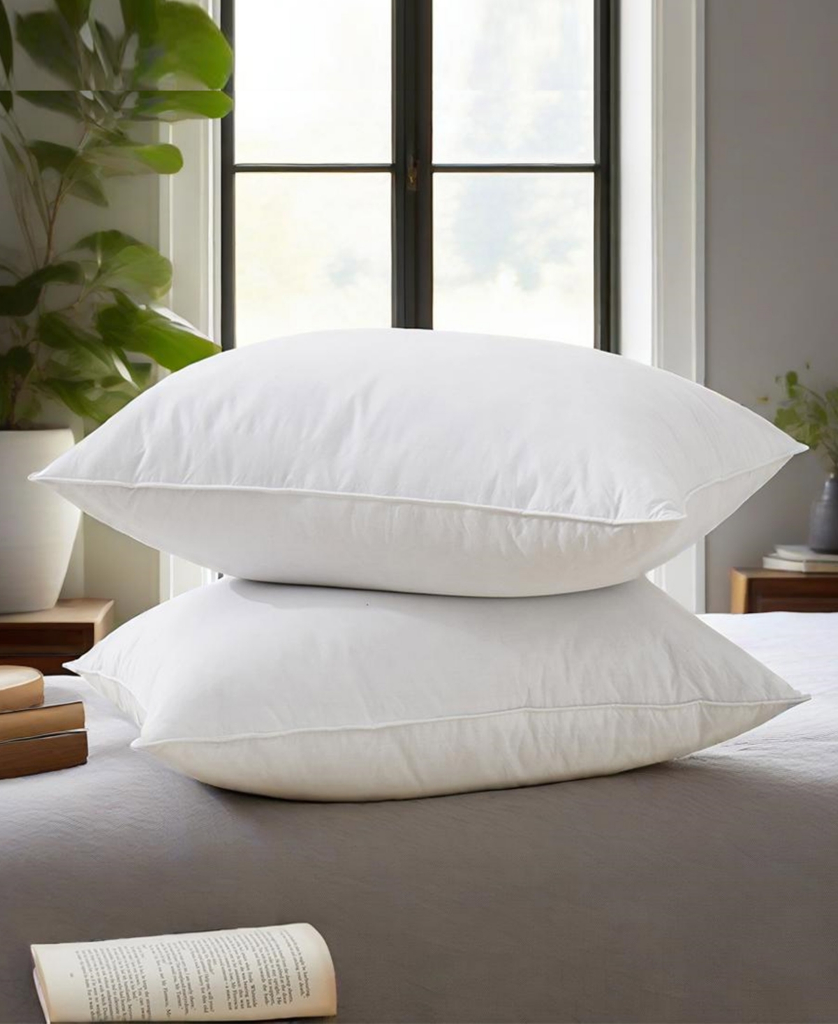 Unikome Medium Firm Feather 2-Pack Pillows
