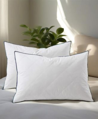 Diamond Quilted Feather and Down Gusseted 2-Pack Pillows, King