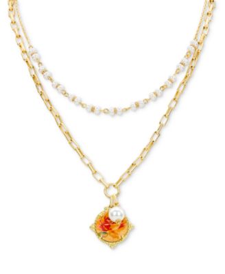 Patricia Nash - Beaded Gold-Tone Double Strand Necklace
