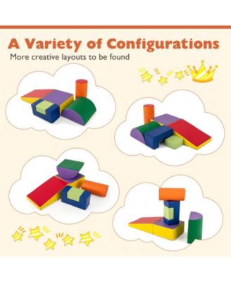 Toddler 6 PCS Climber Play Set Indoor Foam Climb & Crawl Activity Blocks w/ Cover