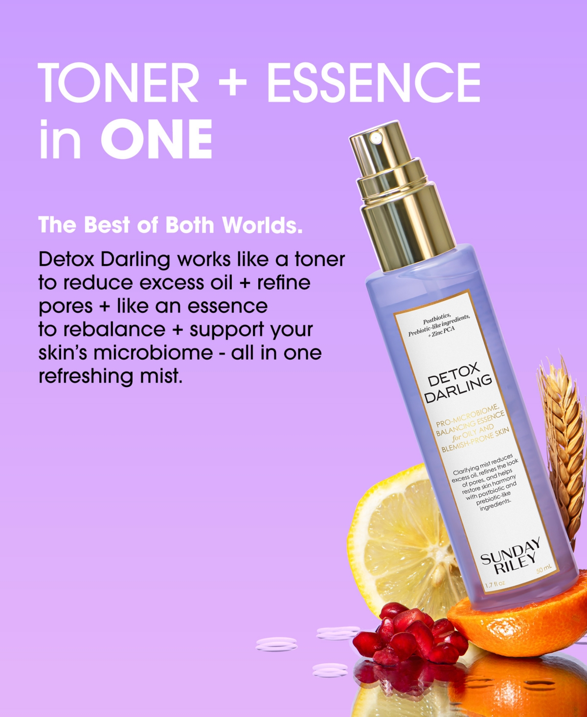 Sunday Riley Detox Darling Pro-microbiome, Balancing Essence For Oily & Blemish-prone Skin, 1.7 Oz. In Transparent