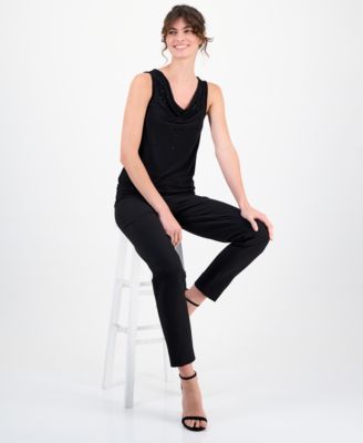 Women's Embellished Cowl-Neck Tank