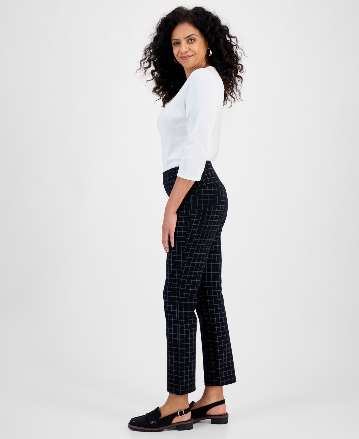 Style & Co Women's Straight-leg Ponte-knit Pants, Created For Macy's In Black