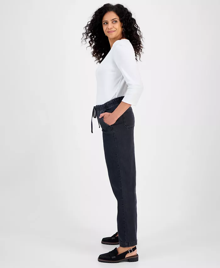 Women's Wide-Leg Pull-On Jeans - thumbnail 7