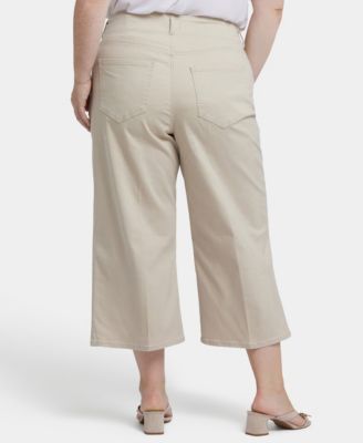 Plus Size Brigitte Wide Leg Capri Jeans