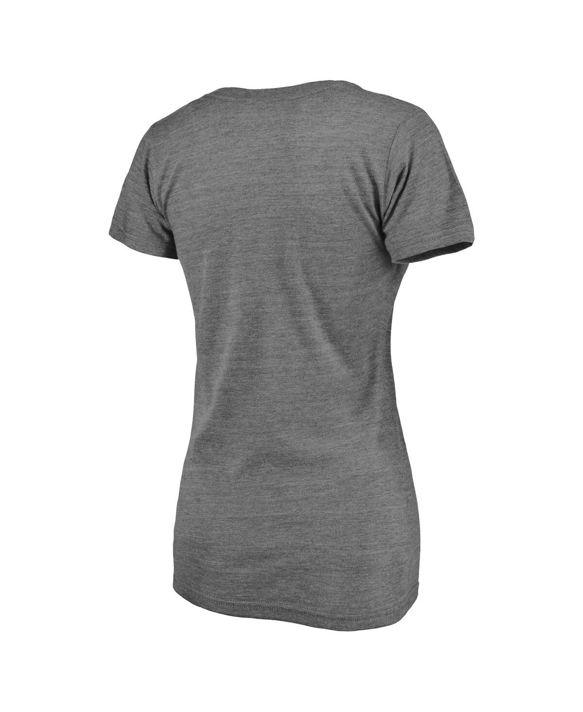 Fanatics Women's Heather Gray Tennessee Volunteers Sport Resort Tri-blend Play V-neck T-shirt In Gray