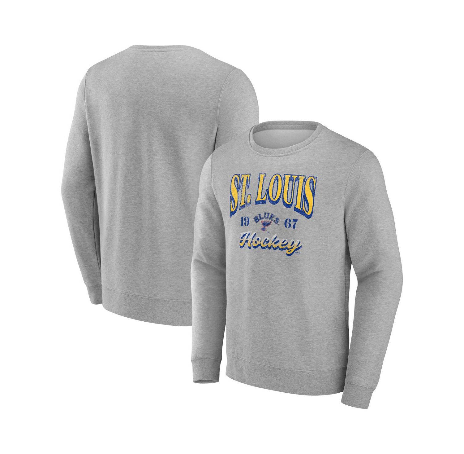 Men's Gray St. Louis Blues Nimbus Fleece Pullover Sweatshirt