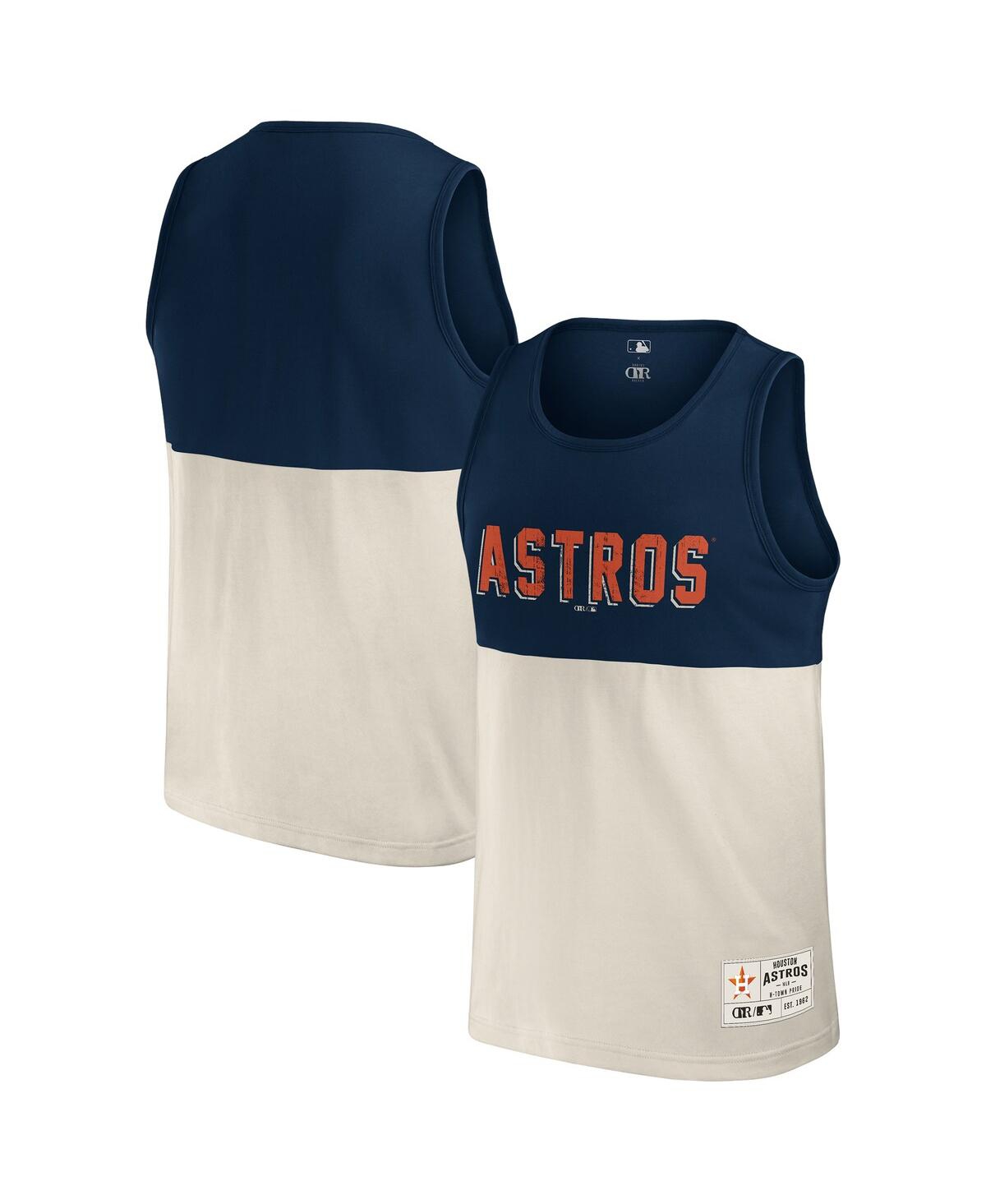 Darius Rucker Collection by Fanatics Men's Navy/Cream Houston Astros Color block Tank Top - Navy, Cream