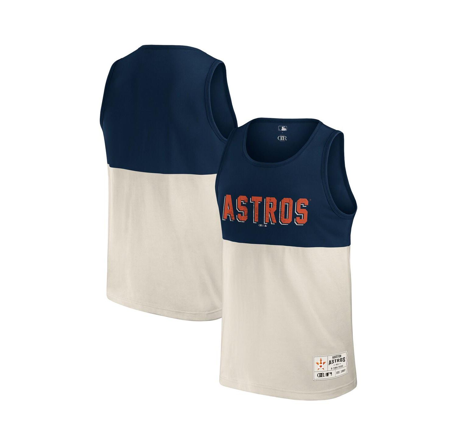 Darius Rucker Collection by Men's Navy/Cream Houston Astros Color Block Tank Top