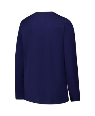 Women's College Navy Seattle Seahawks Post Season Long Sleeve V-Neck T-Shirt