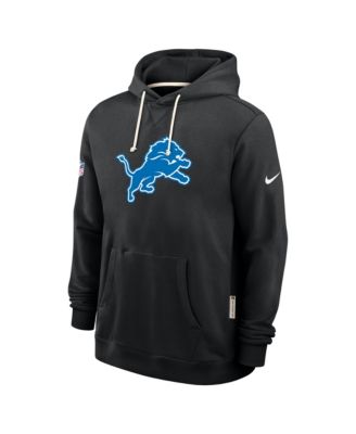 Men's Black Detroit Lions Sideline Offensive Set Play Performance Pullover Hoodie