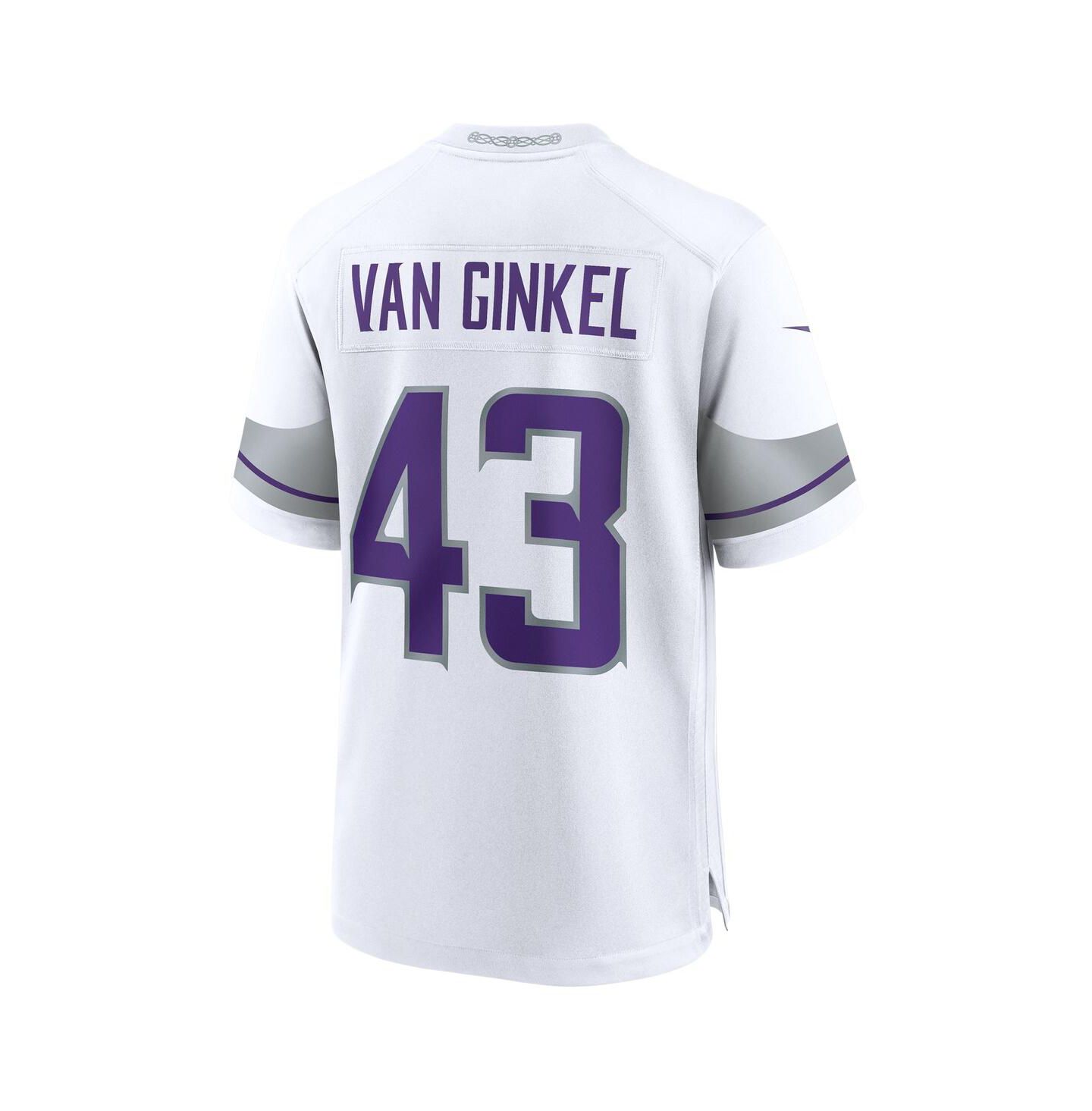 Мужской топ Nike Andrew Van Ginkel White Minnesota Vikings Alternate Game Jersey — фото 3