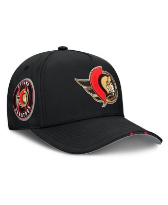 Men's Black Ottawa Senators 2025 NHL Draft Authentic Pro On-Stage Podium A-Frame Adjustable Hat