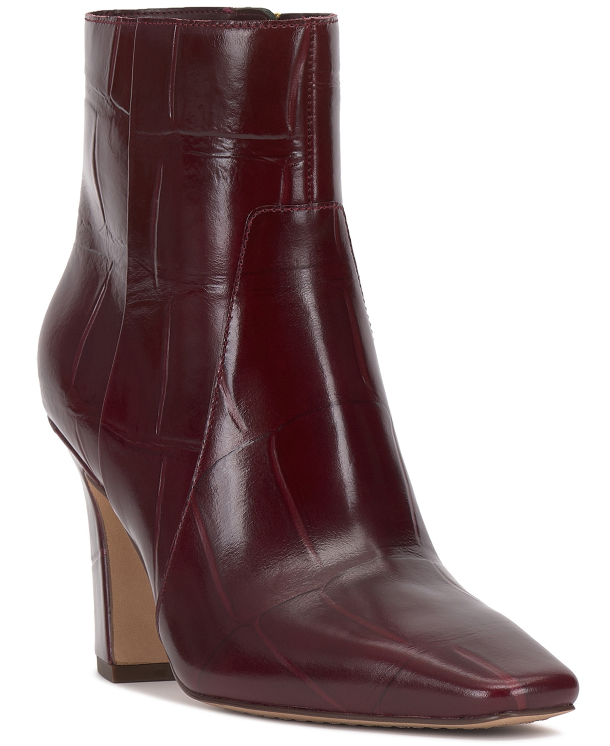 Vince Camuto Women's Bayla Flare-heel Dress Booties In Burgundy
