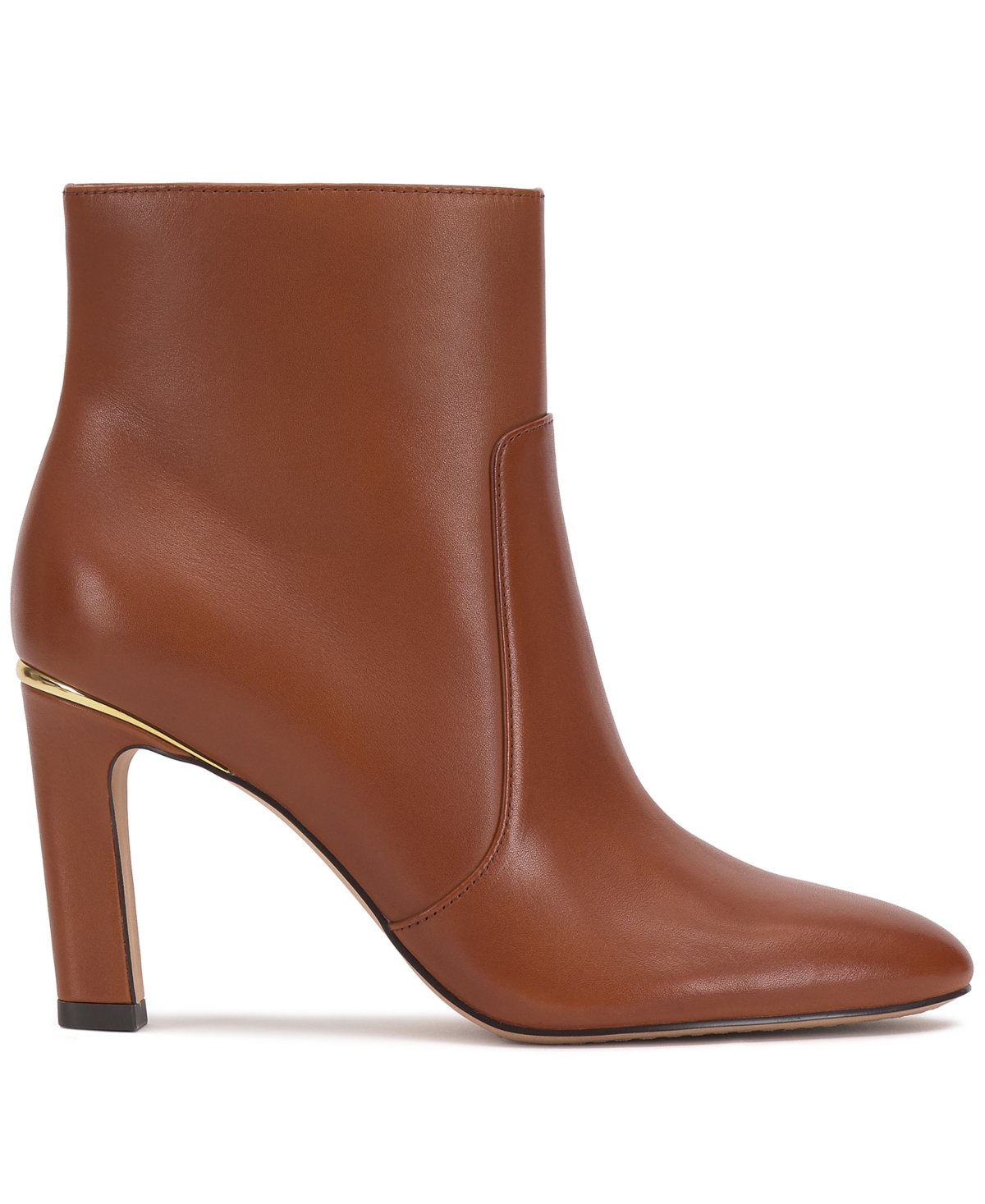 Vince Camuto Greer Almond Toe Bootie In Brown