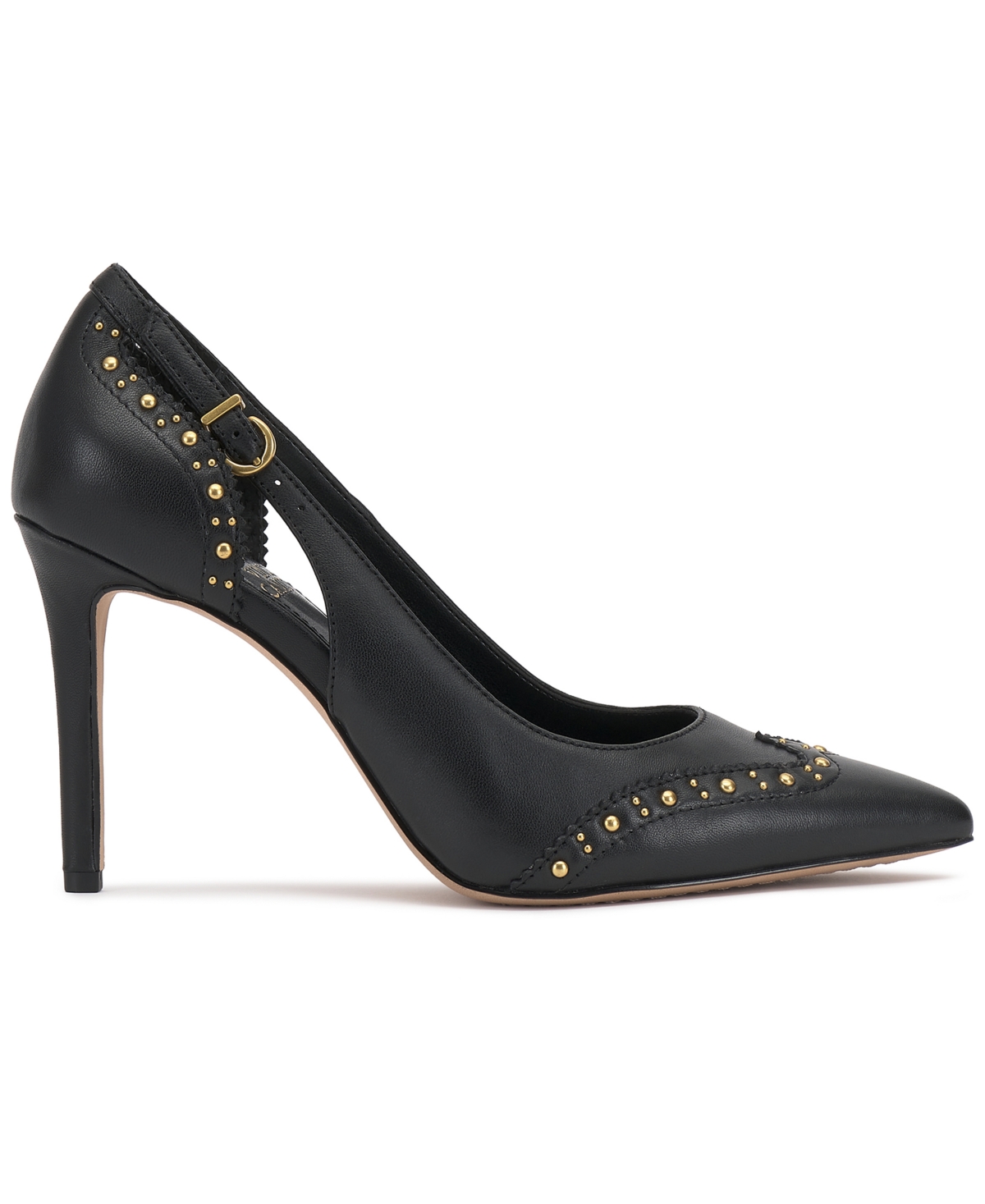 Vince Camuto Hally Studded Pointed Toe Pump In Black