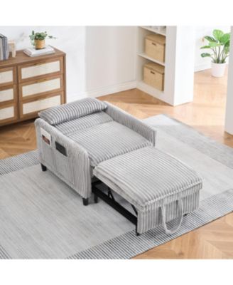 Grey Small Space Sofa Bed with Pillow