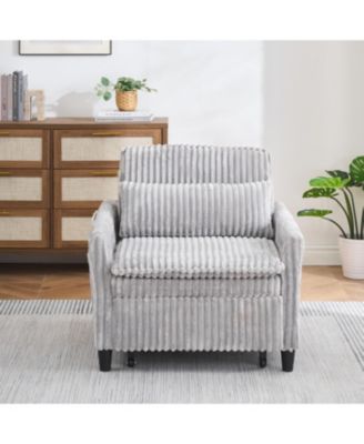 Grey Small Space Sofa Bed with Pillow