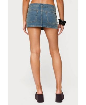 Women's Ronan Zip Up Denim Mini Skort