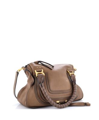 Small Marcie Satchel Leather