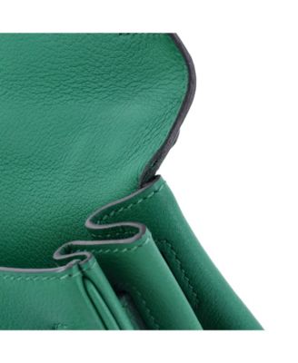 Pre-Owned Hermes Kelly 28 Handbag Green Evercolor with Gold Hardware