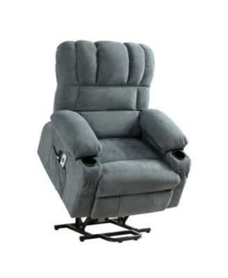 Electric Massage Lift Chair w/ Heat & USB - BLUE