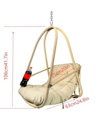 Wicker Egg Chair with Stand & Cushion