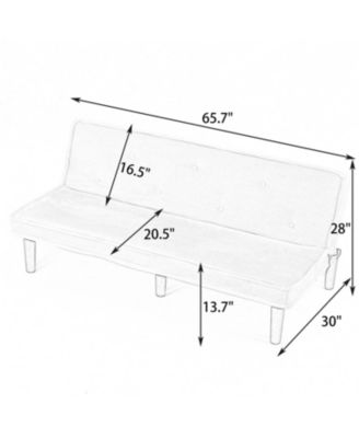 66" Corduroy Sofa Bed - Flexible Living Room/Apartment/Bedroom