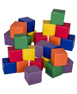 24-Piece 8'' PU Foam Big Building Blocks Colorful Soft Blocks Play Set For Kids