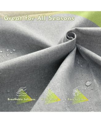 4 Pieces Outdoor Patio Furniture Set,Outside Conversation Set with All-Weather Wicker Sofa,Deep Seating Cushions and Solar Powered Coffee Table