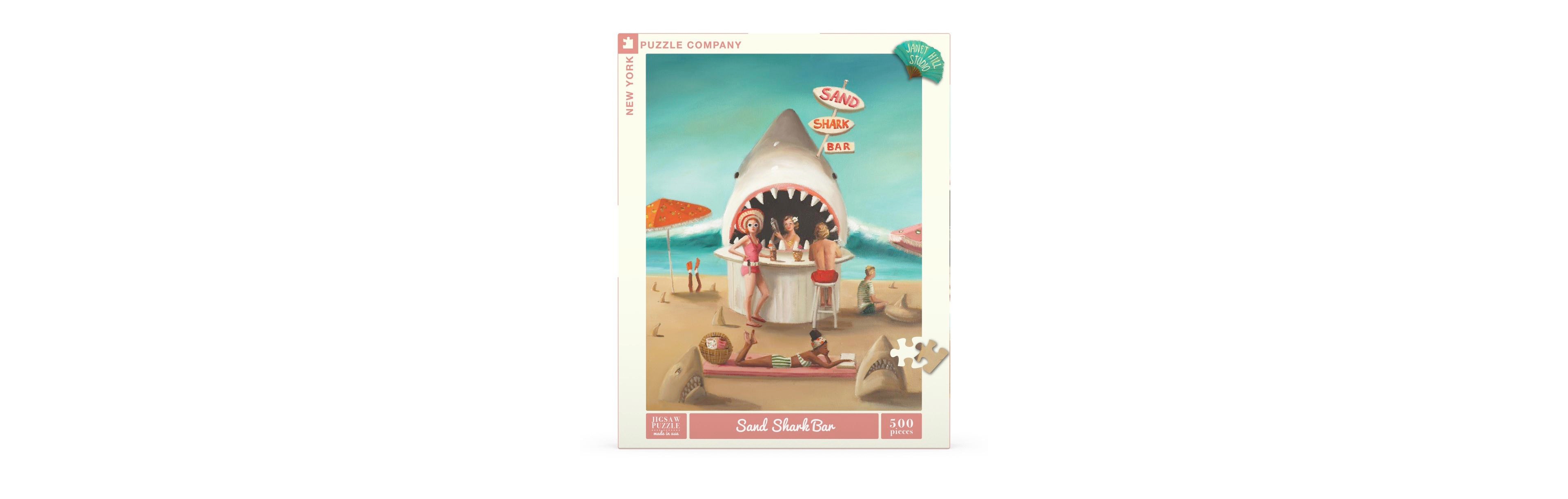 New York Puzzle Company Sand Shark Bar 500 Piece Puzzle