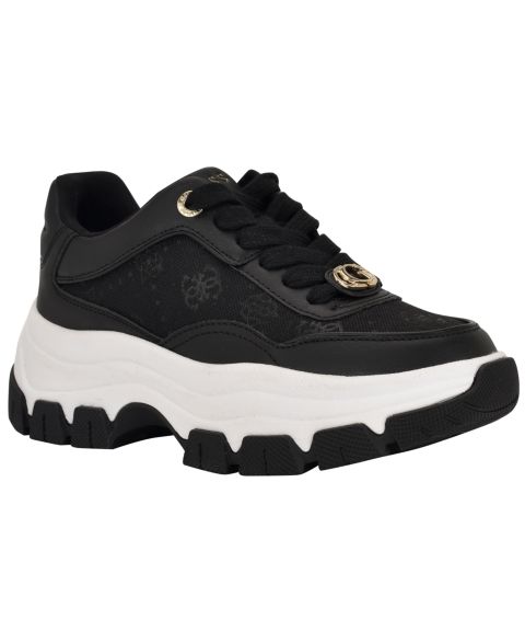 Женские кроссовки GUESS Berrett Quattro G Lace-Up Platform Hiker, цвет: Чёрный