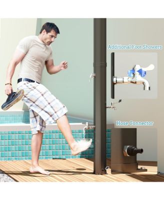 9.2 Gallon Slolar Heated Outdoor Shower with 2 Shower Heads