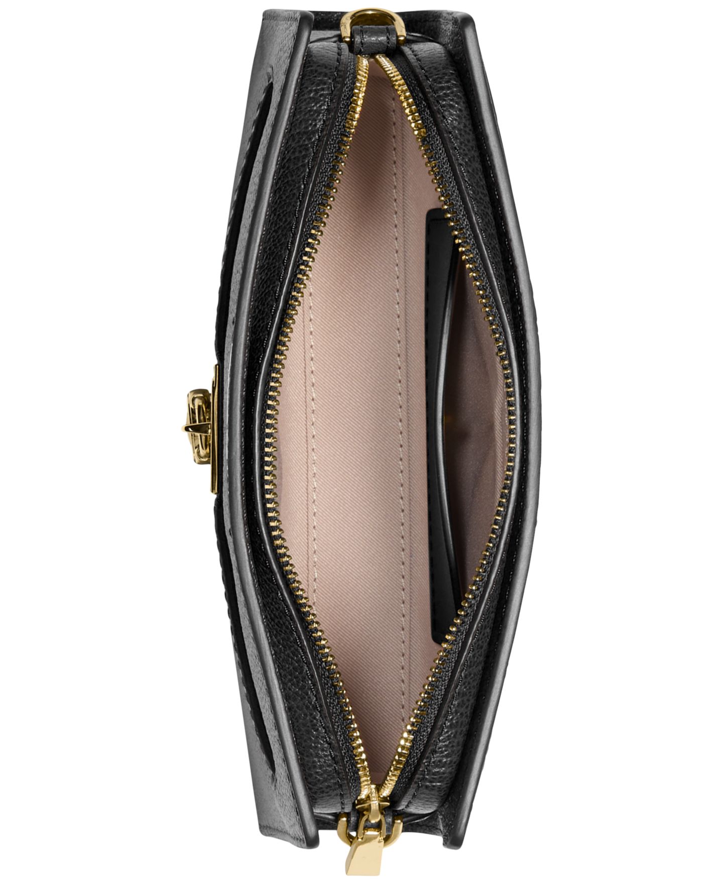 Женская сумка Michael Kors Hamilton Small Leather Convertible Crossbody, цвет: Чёрный — фото 2