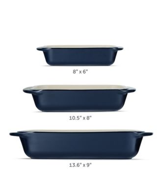 Mae Porcelain Enameled 3-Pc. Bakeware Set