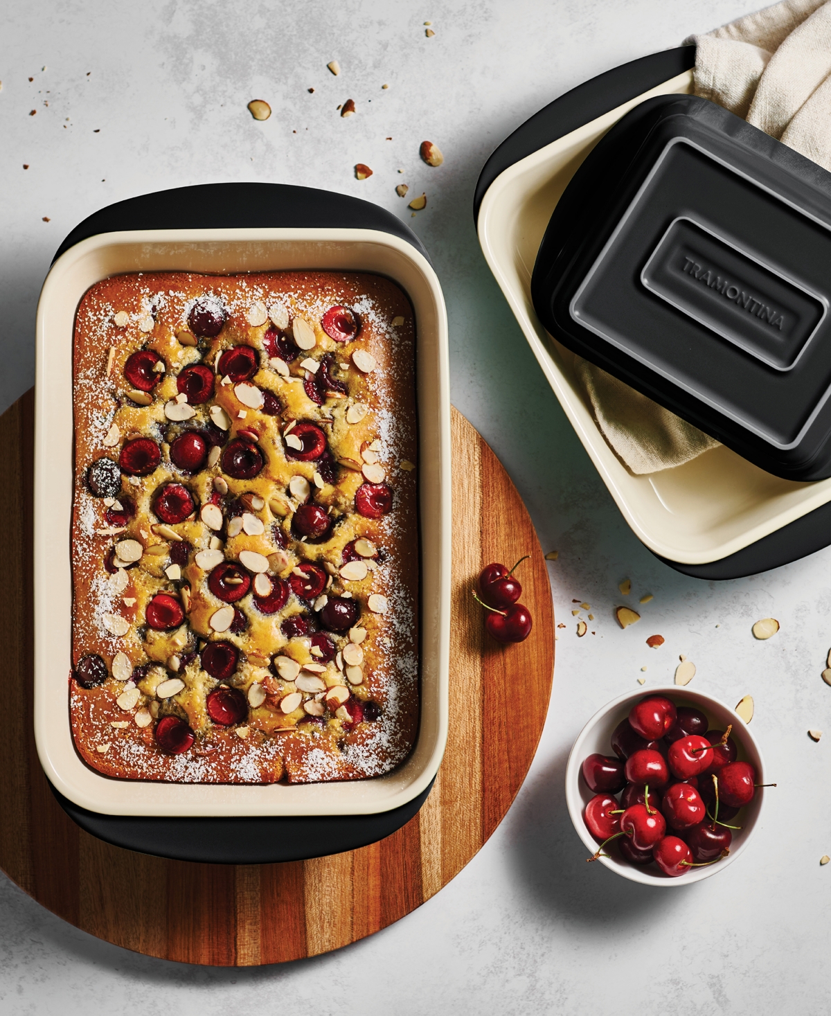 Tramontina Mae Porcelain Enameled 3-piece Bakeware Set In Black