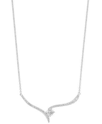 EFFY&reg; Diamond Swirl 18" Collar Necklace (5/8 ct. t.w.) in 14k White Gold