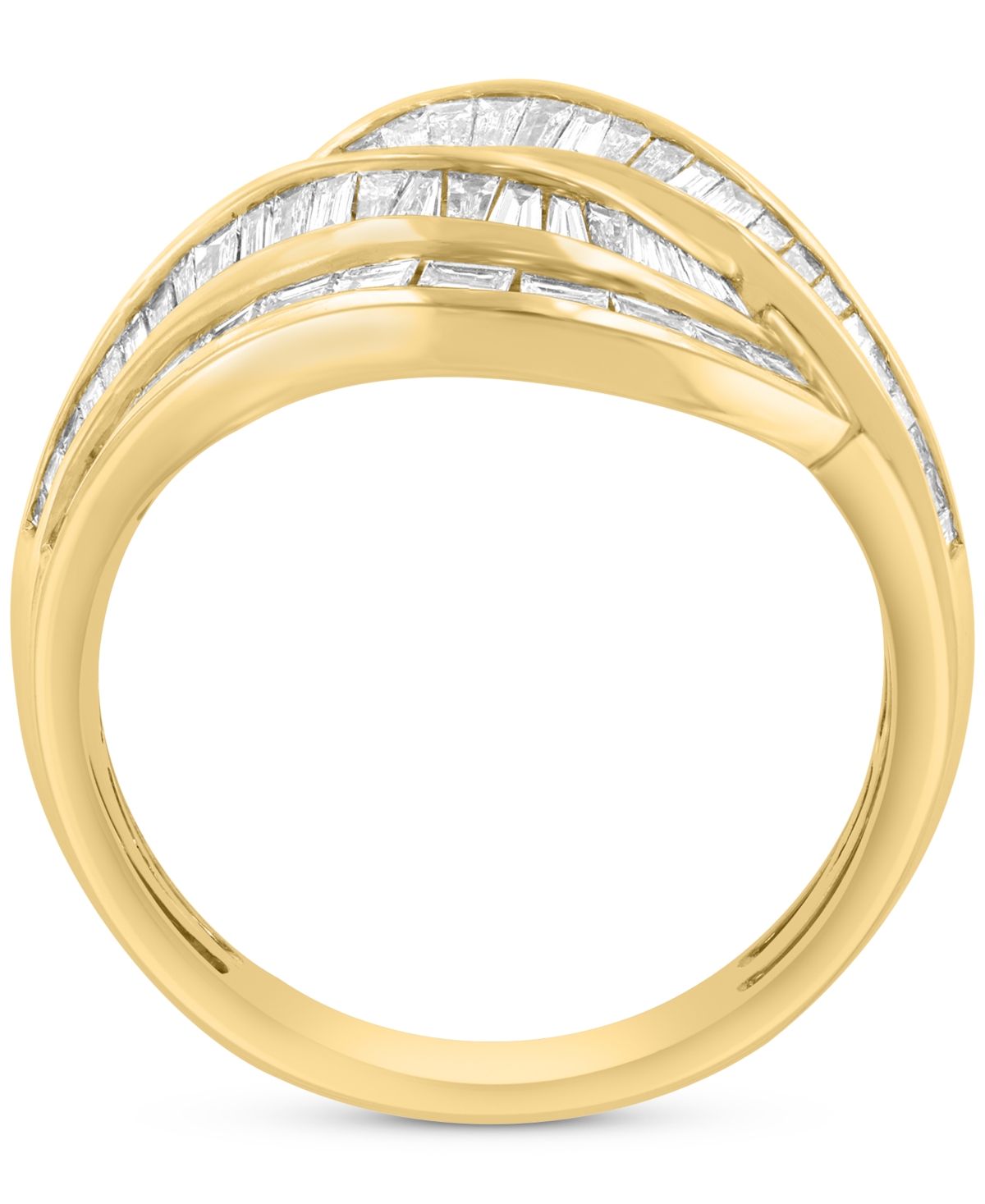 Effy Collection Effy Diamond Baguette Swirl Statement Ring (3/4 Ct. T.w.) In 14k Gold In Gold