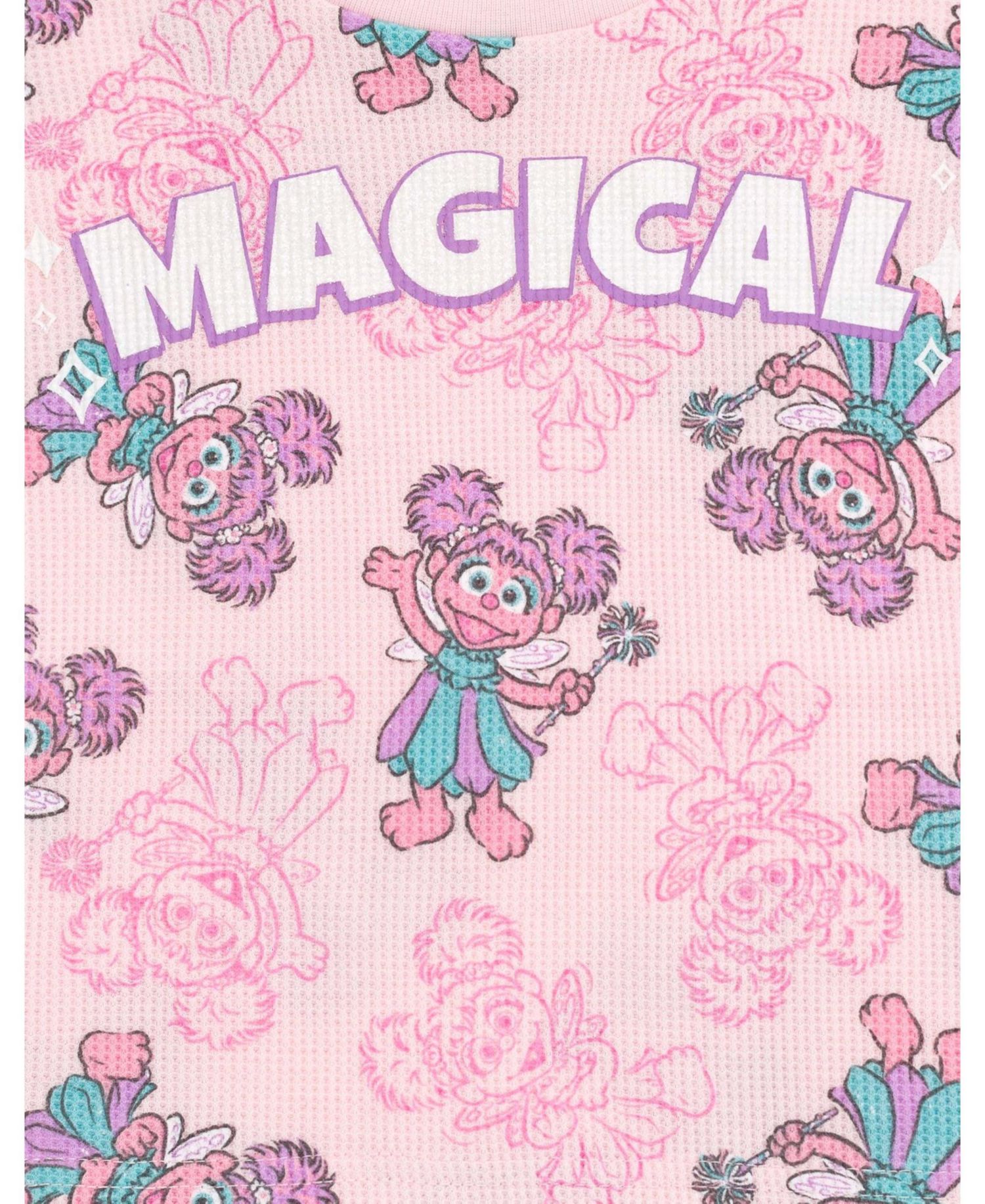 Baby Girls (0M-24M) Abby Cadabby Waffle Knit T-Shirt and Shorts Outfit Set
