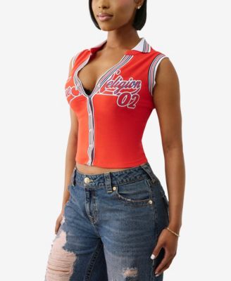 Women's Sporty Terry Polo Top