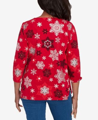 Petite Snowflake Embellished Top