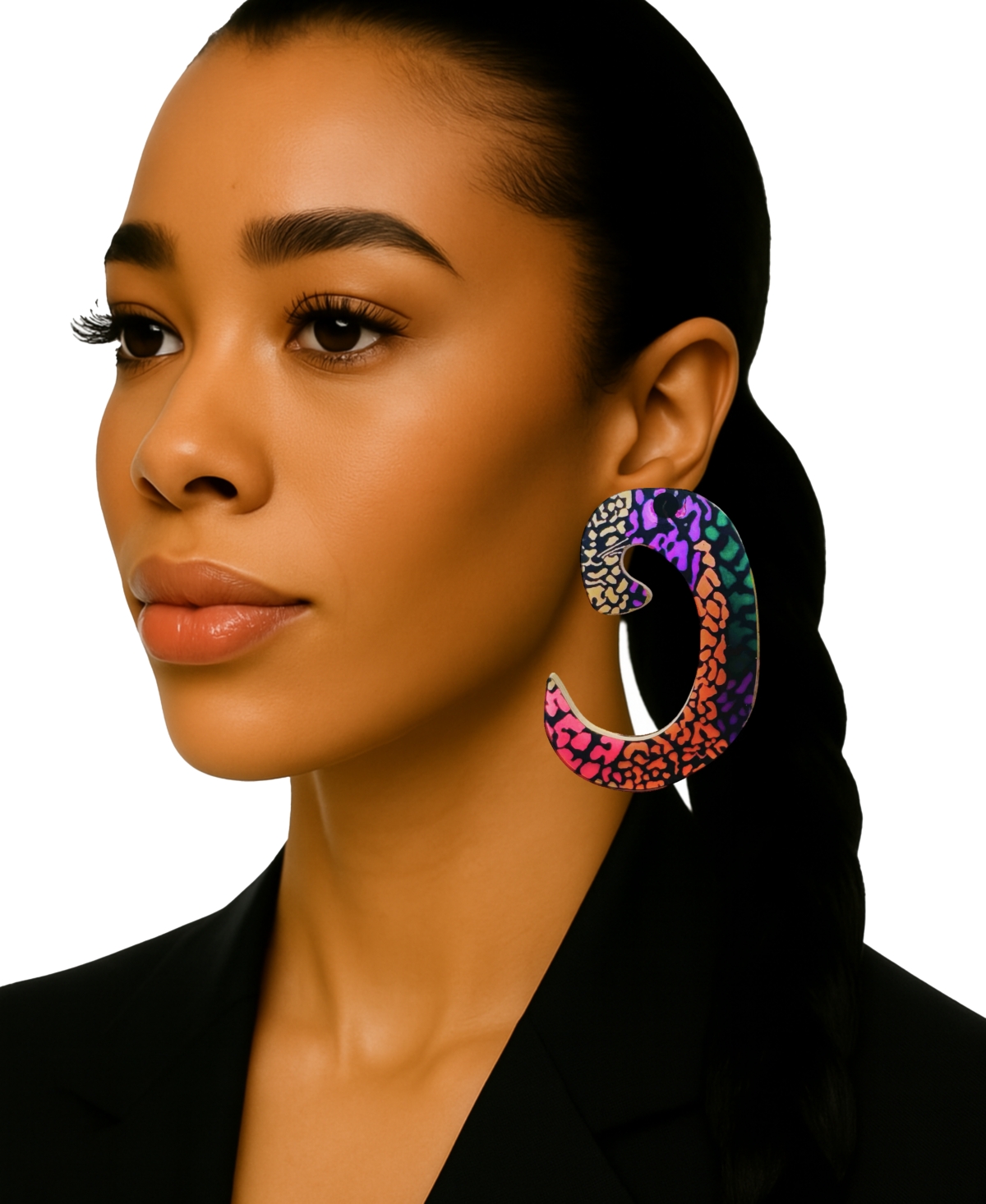 Swanky Designs Micaela Stud Earrings In Multi