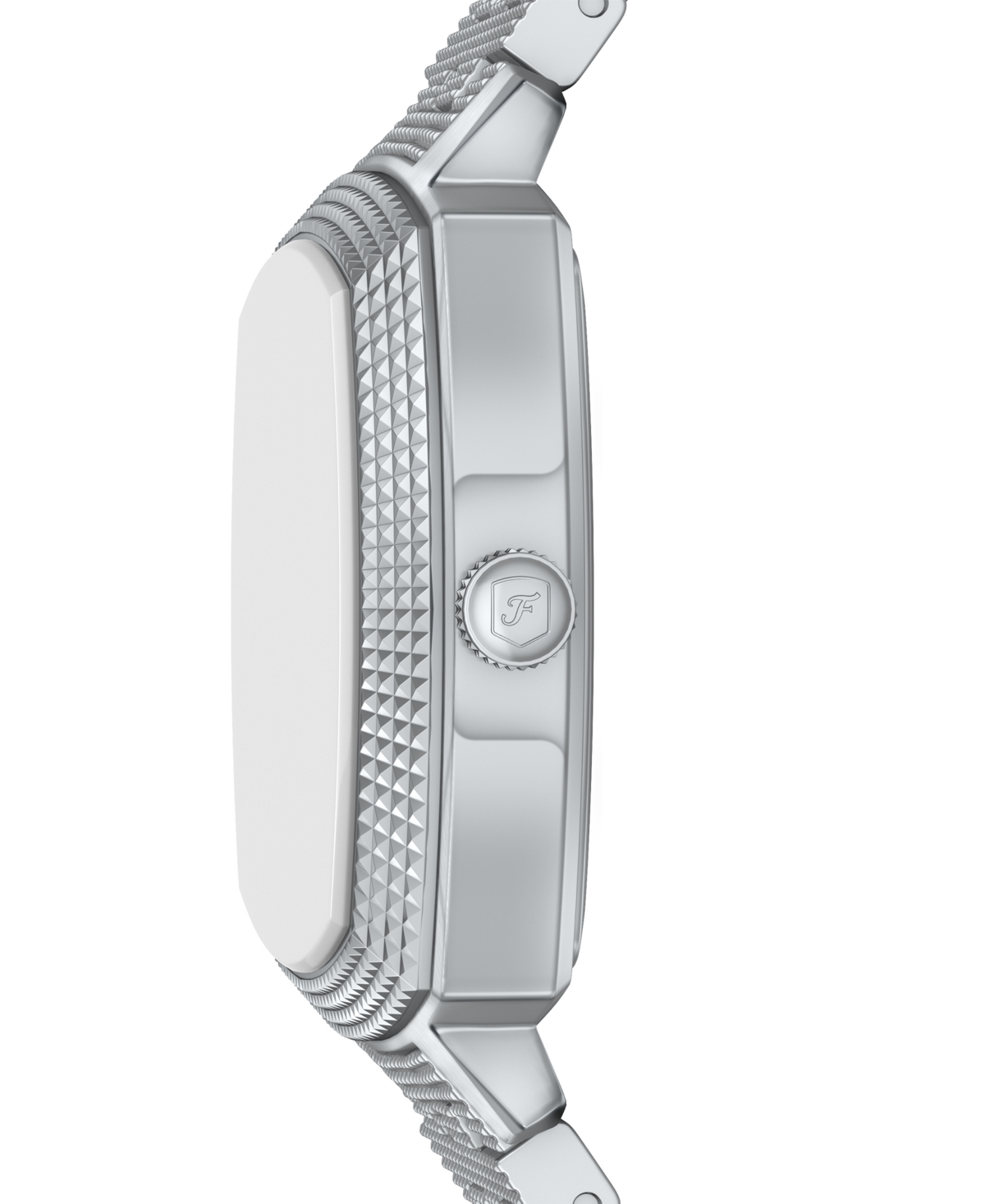 Fossil Unisex Nick Jonas X Machine Luxe Aventurine Silver-tone Stainless Steel Watch, 37mm In Metallic