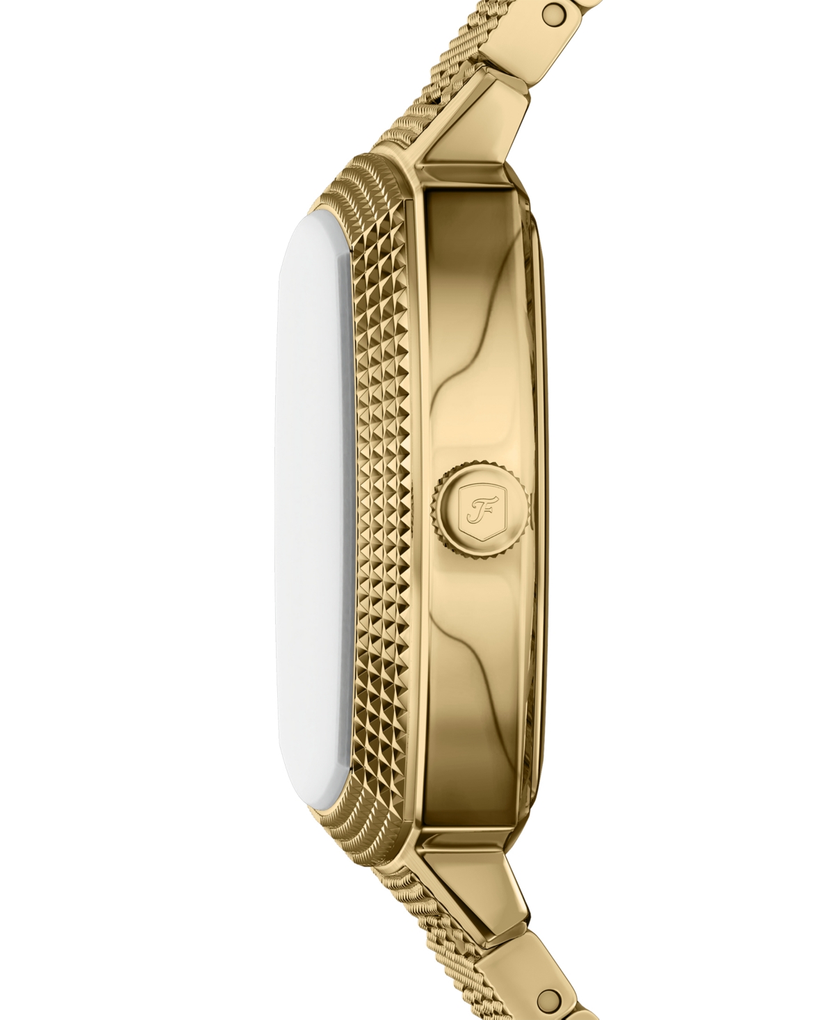 Fossil Unisex Nick Jonas X Machine Luxe Malachite Gold-tone Stainless Steel Watch, 37mm In Gold
